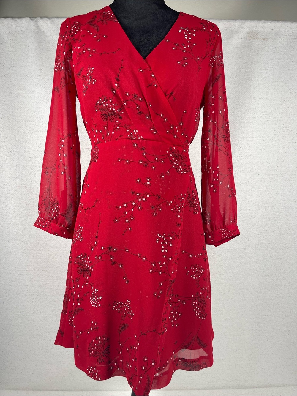 Madewell | Hazelwood Wrap-Front Mini Dress in Windswept Floral Sz2. SKU#0534